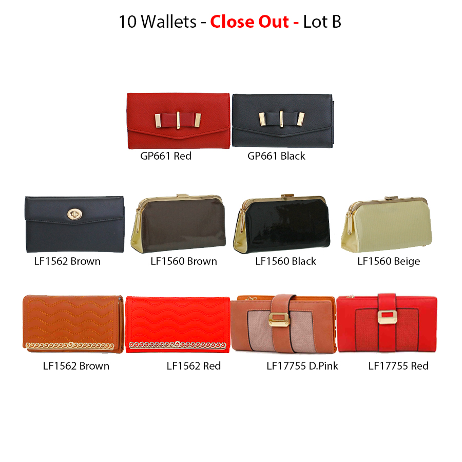 10 Fashion Wallets Close Out - Lot B - Click Image to Close